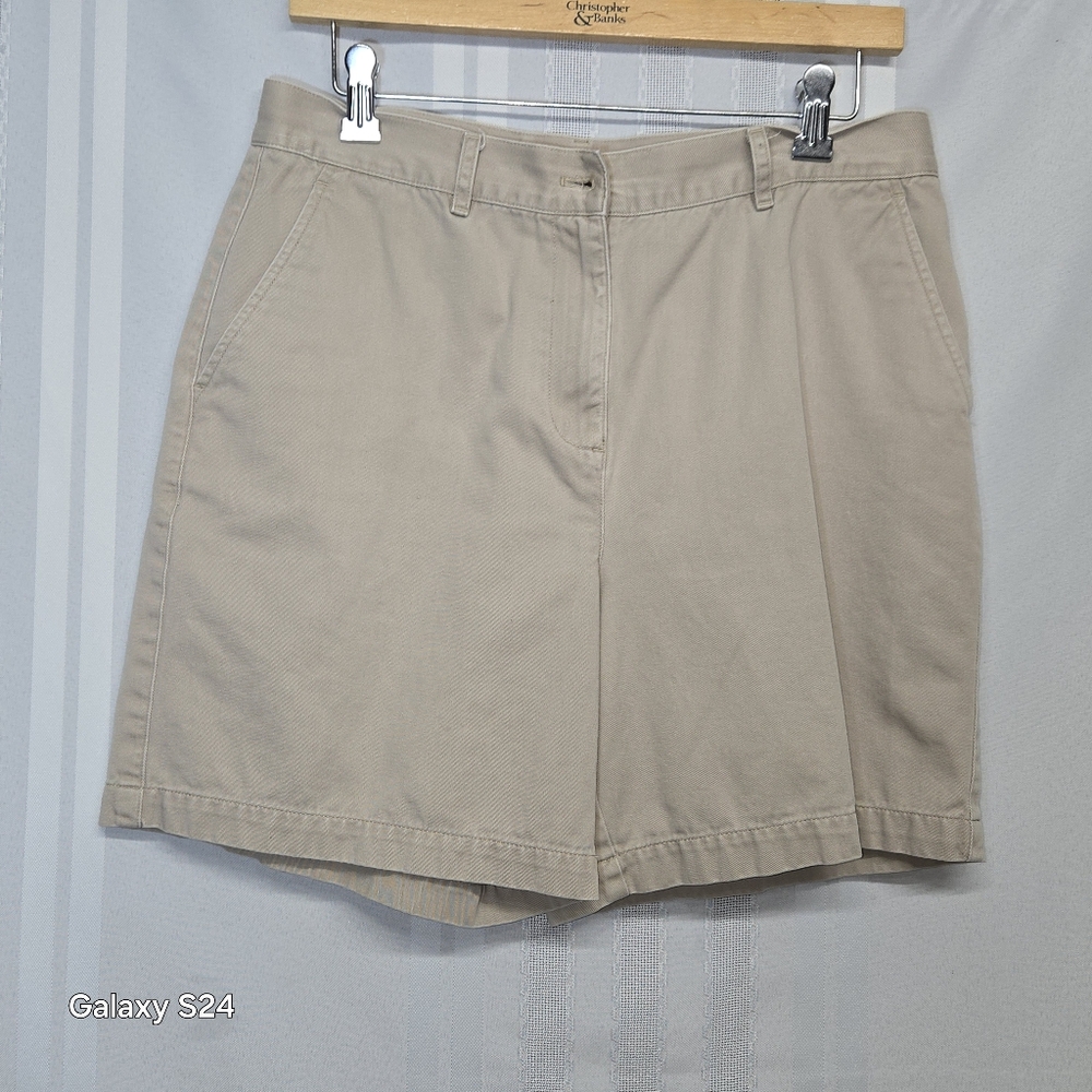 RALPH LAUREN VINTAGE  SHORTS TAN  BELT LOOP 100% COTTON SIZE 10